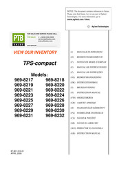 Agilent Technologies TPS-compact 969-8218 Mode D'emploi
