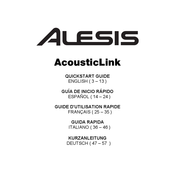 Alesis AcousticLink Guide D'utilisation Rapide