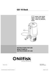 Nilfisk GD 10 Back Mode D'emploi