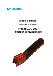 Proceq ZCC 2087 Mode D'emploi