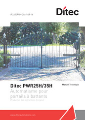 Ditec PWR25H Traduction Des Instructions D'origine