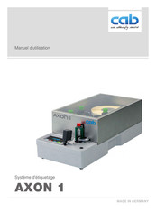 CAB AXON 1.1/600 Manuel D'utilisation