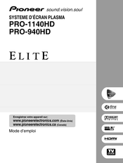 Pioneer Elite PRO-940HD Mode D'emploi