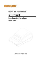 BIXOLON STP-103II Guide De L'utilisateur