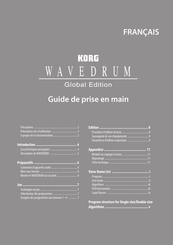 Korg WAVEDRUM Global Edition Guide De Prise En Main