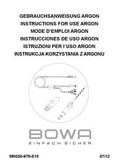 Bowa ARGON Mode D'emploi