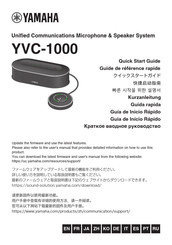Yamaha YVC-1000 Guide De Référence Rapide