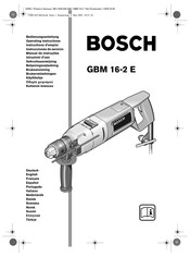Bosch GBM 16-2 E Instructions D'emploi