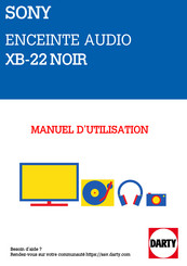 Sony SRS-XB22 Manuel D'utilisation