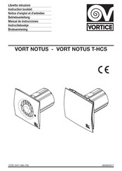 Vortice VORT NOTUS T-HCS Notice D'emploi Et D'entretien