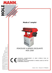 HOLZMANN MASCHINEN KOS 2260 Mode D'emploi