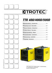 Trotec TTR 400D Manuel D'utilisation