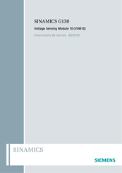 Siemens SINAMICS G130 Voltage Sensing Module 10 Instructions De Service