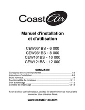 Coast Air CEW061BS Manuel D'installation Et D'utilisation