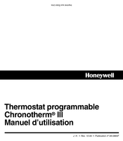 Honeywell Chronotherm III Manuel D'utilisation