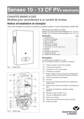 Chaffoteaux & Maury Senseo 10 CF PVe Notice D'installation Et D'emploi