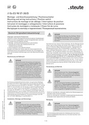 steute EX ES 98 ST-02-3G/D Instructions De Montage Et De Câblage