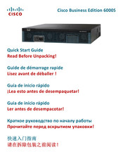 Cisco Business Edition 6000S Guide De Démarrage Rapide