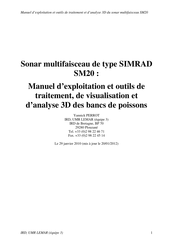 Simrad SM20 Manuel D'exploitation