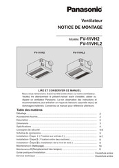 Panasonic FV-11VH2 Notice De Montage