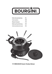 Bourgini 17.1000.00.00 Classic Fondue Deluxe Mode D'emploi