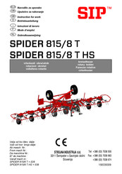 SIP SPIDER 815/8 T Mode D'emploi