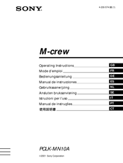 Sony M-Crew PCLK-MN10A Mode D'emploi