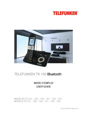 Telefunken TX 151 Mode D'emploi