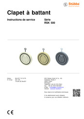 Stübbe RSK 500 Série Instructions De Service