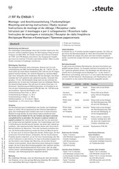 steute RF Rx EN868-1 Instructions De Montage Et De Câblage
