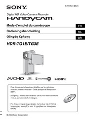 Sony HANDYCAM HDR-TG1E Mode D'emploi