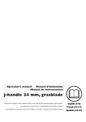 Husqvarna J-handle 24 mm, grasblade Manuel D'utilisation