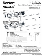 Norton Assa Abloy 6010 Manuel D'installation Et D'instructions
