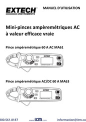 Extech Instruments MA63 Manuel D'utilisation