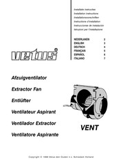 Vetus VENT Instructions D'installation