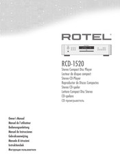 Rotel RCD-1520 Manuel De L'utilisateur