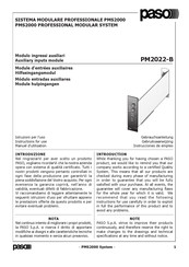 Paso PM2022-B Manuel D'utilisation