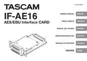 Tascam IF-AE16 Mode D'emploi