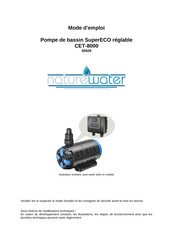 NatureWater CET-8000 Mode D'emploi