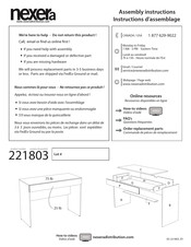 NEXERa 221803 Instructions D'assemblage