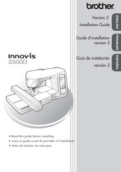 Brother innov-is 4000D Guide D'installation