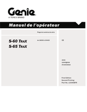 Terex Genie S-60 CE TRAX Manuel De L'opérateur
