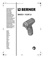 Berner BACS-1 10,8V LI Notice Originale
