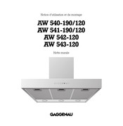 Gaggenau AW 540-190 Notice D'utilisation Et De Montage