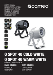 Cameo Q SPOT 40 WARM WHITE Manuel D'utilisation