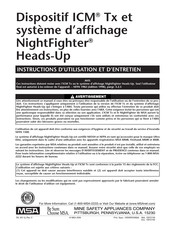MSA ICM Tx Instructions D'utilisation Et D'entretien