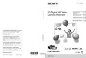 Sony HANDYCAM HDR-TD10E Mode D'emploi