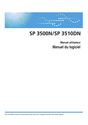 Ricoh SP 3500N Manuel Utilisateur