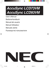NEC AccuSync LCD93VM Manuel Utilisateur