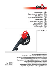 Grizzly ELS 2614-2 E Traduction De La Notice D'utilisation Originale